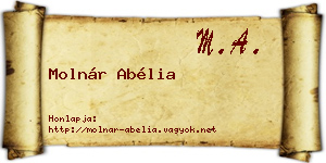 Molnár Abélia névjegykártya